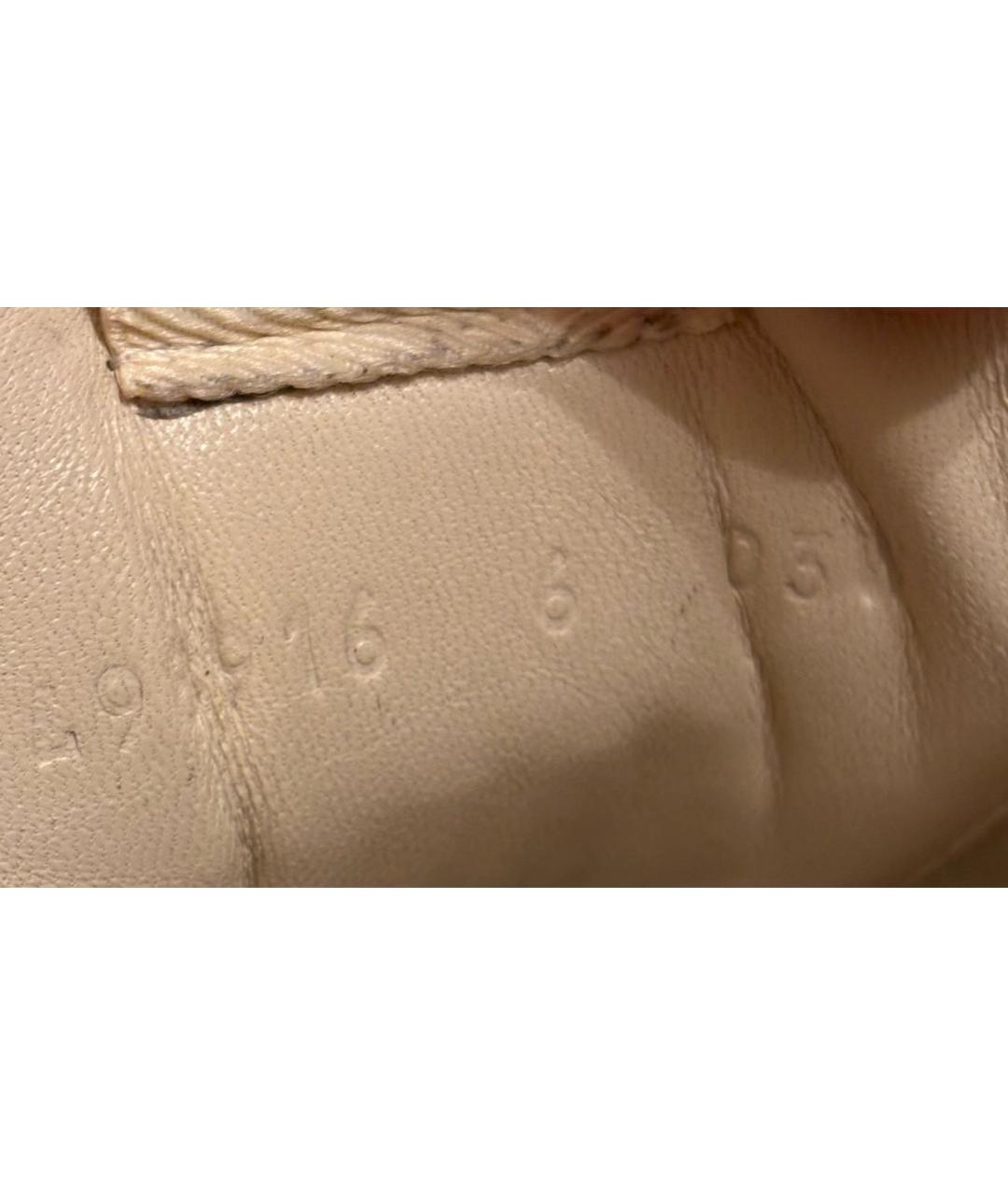 GUCCI Бежевые кожаные кроссовки, фото 8