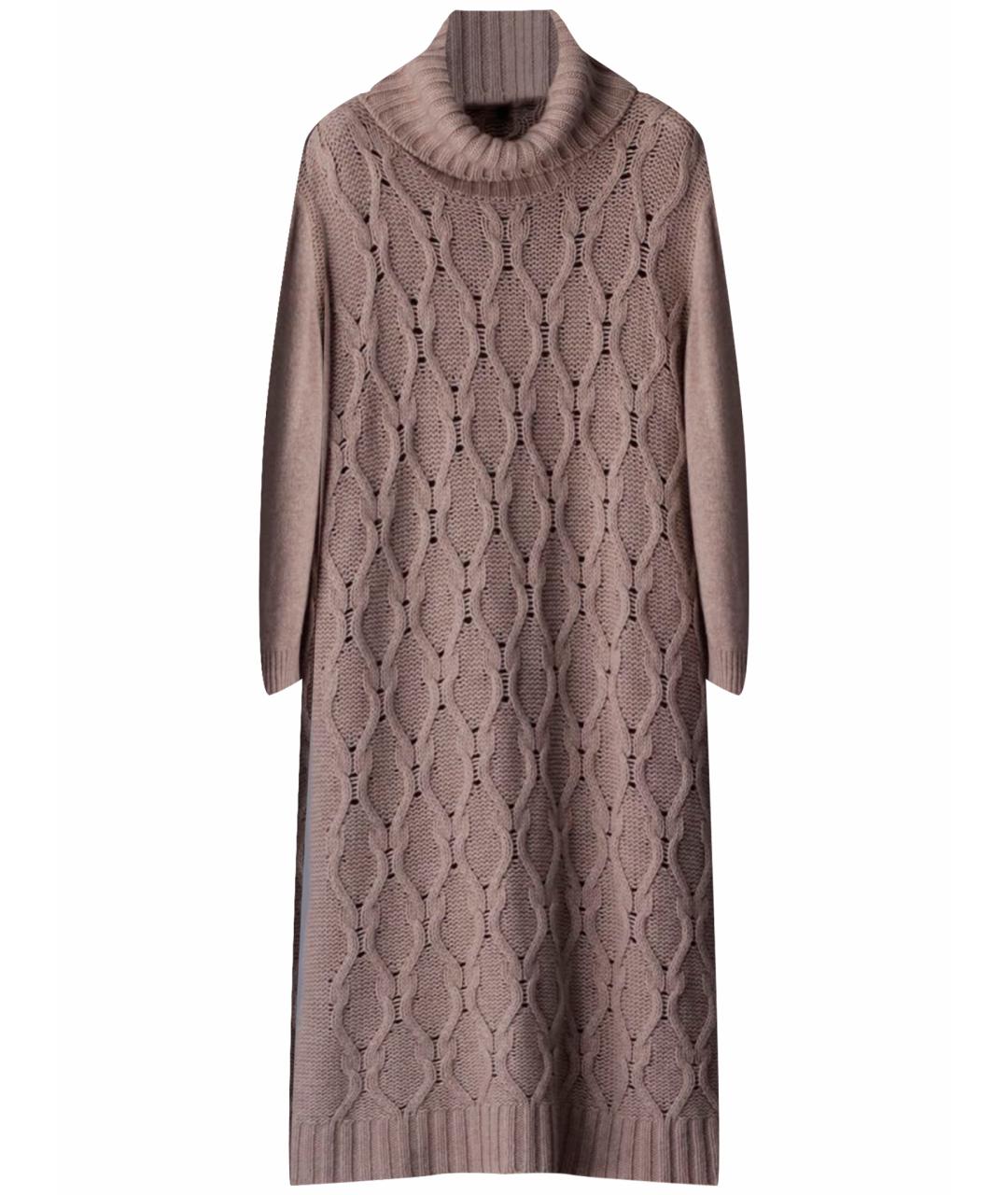 WEEKEND MAX MARA Бежевое шерстяное повседневное платье, фото 1