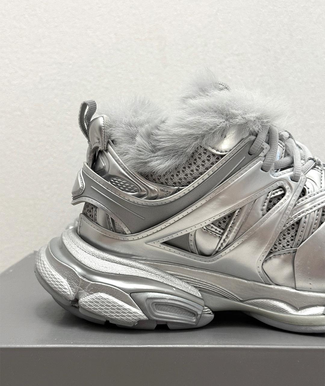 BALENCIAGA Серебряные кроссовки, фото 9
