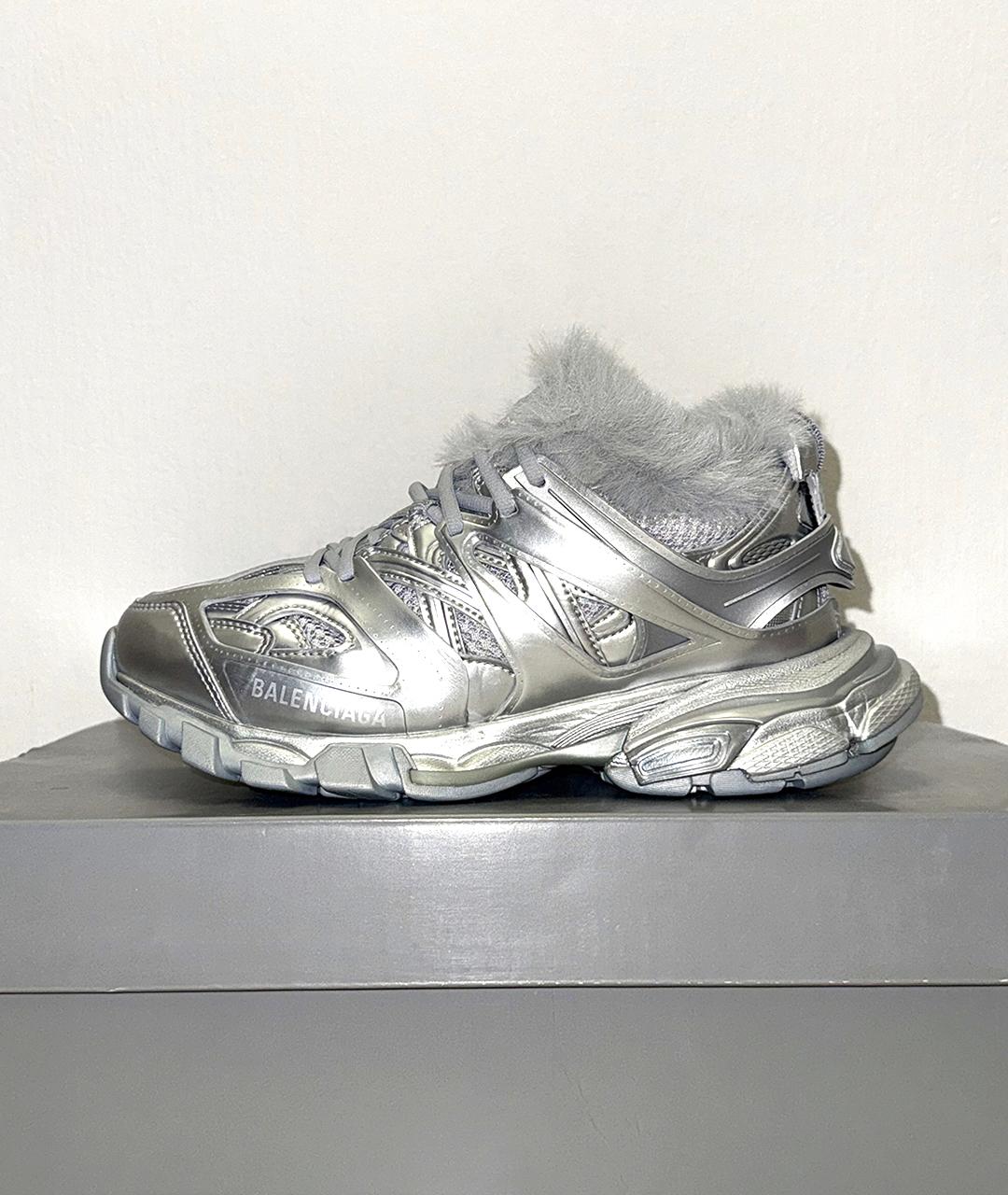 BALENCIAGA Серебряные кроссовки, фото 4