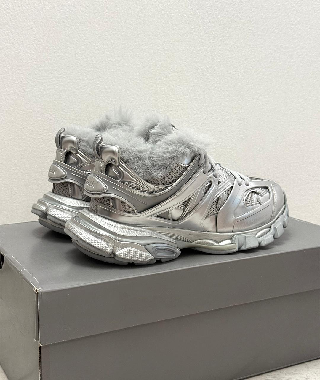 BALENCIAGA Серебряные кроссовки, фото 7