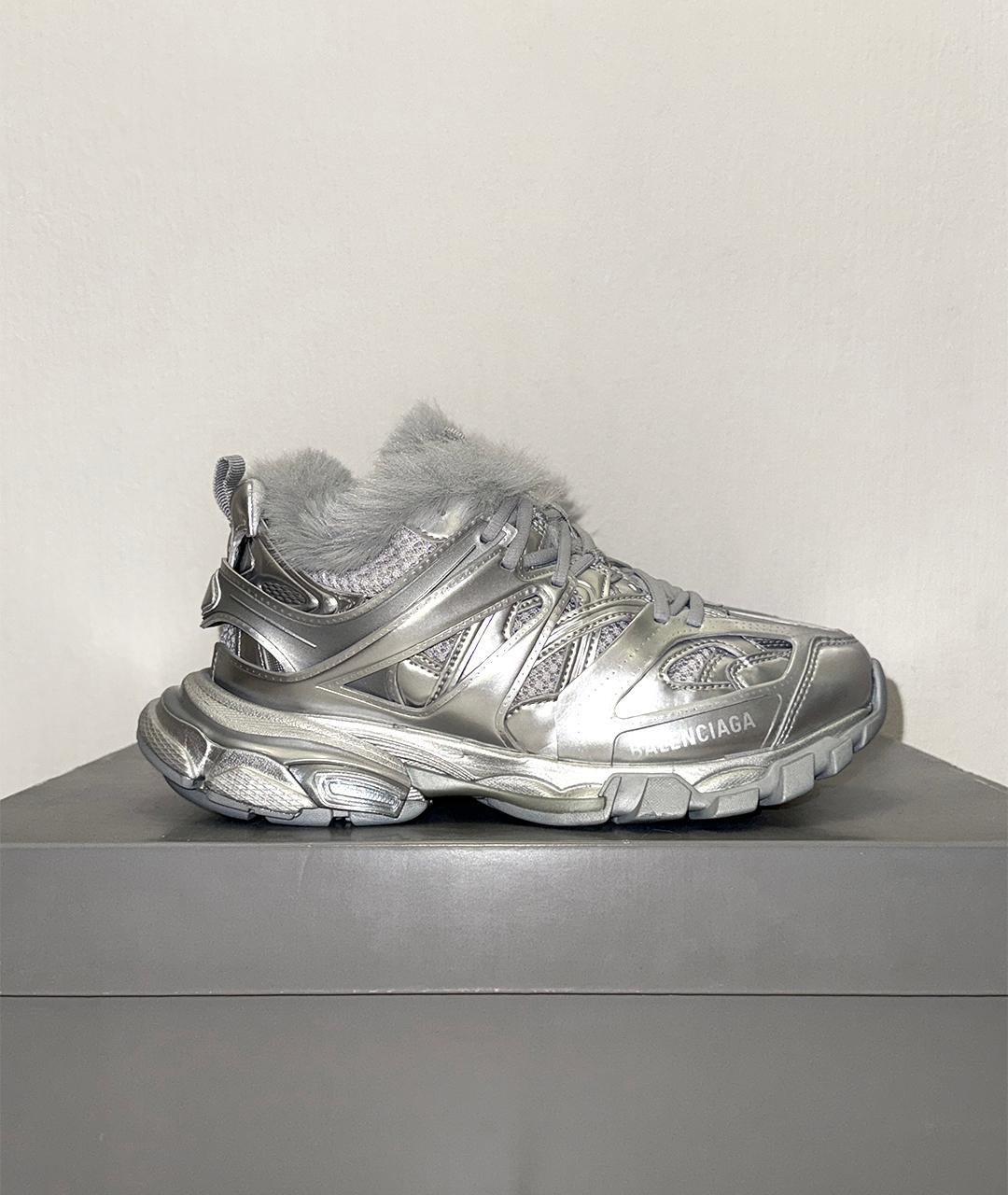 BALENCIAGA Серебряные кроссовки, фото 4