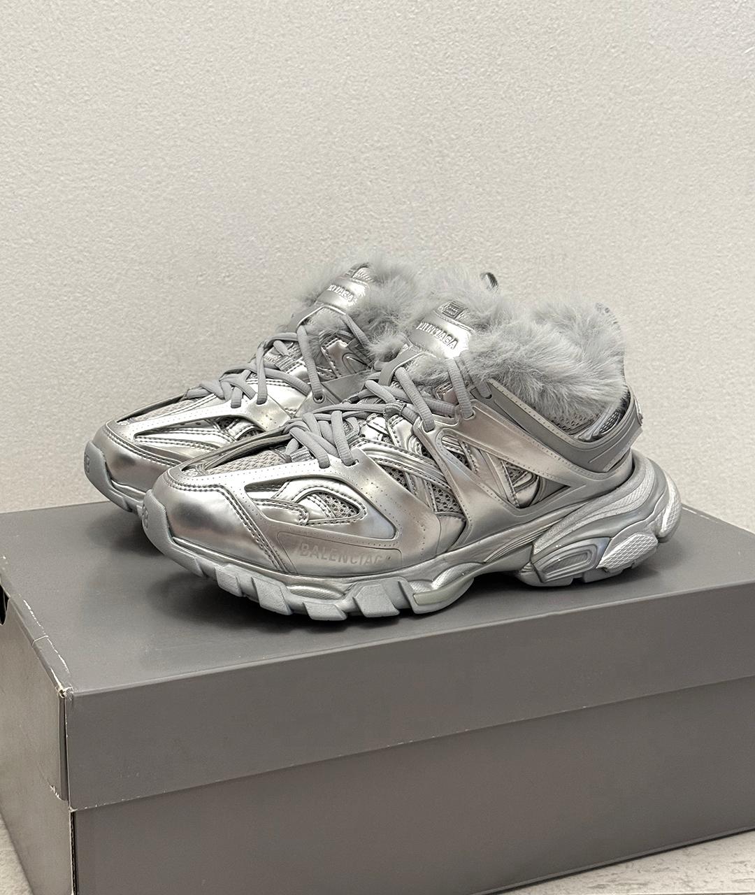 BALENCIAGA Серебряные кроссовки, фото 2