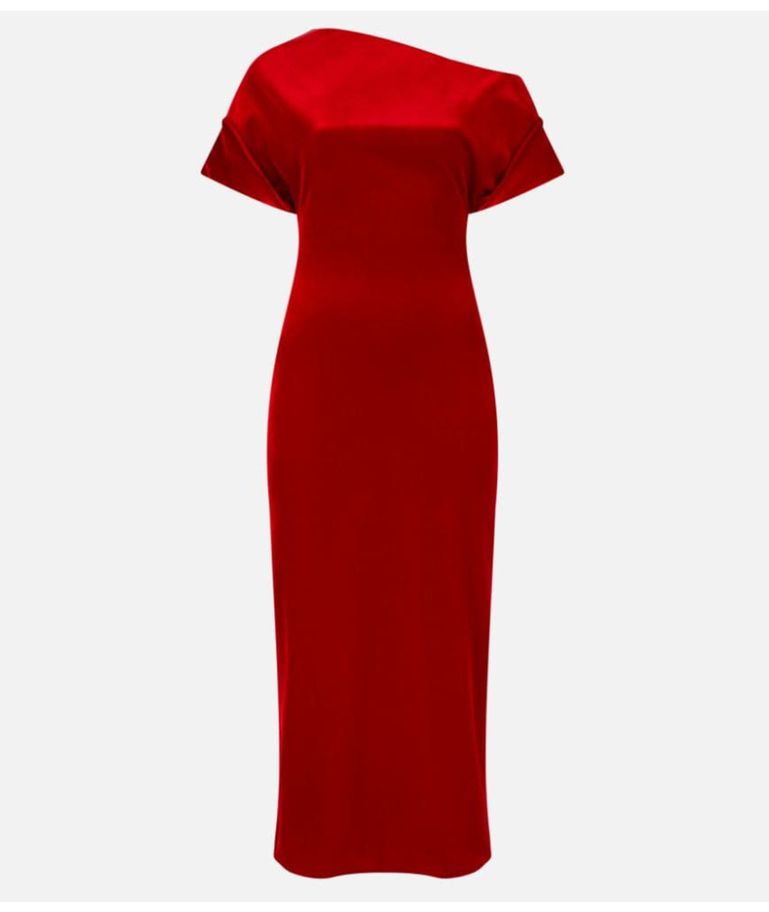 CHRISTOPHER KANE Красное бархатное повседневное платье, фото 7