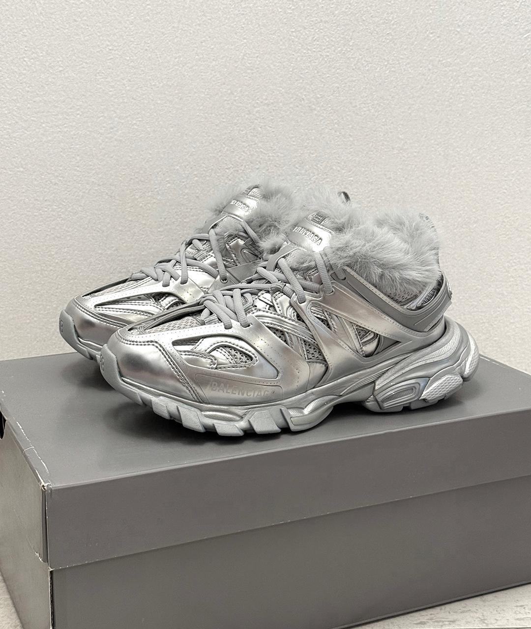 BALENCIAGA Серебряные низкие кроссовки / кеды, фото 2