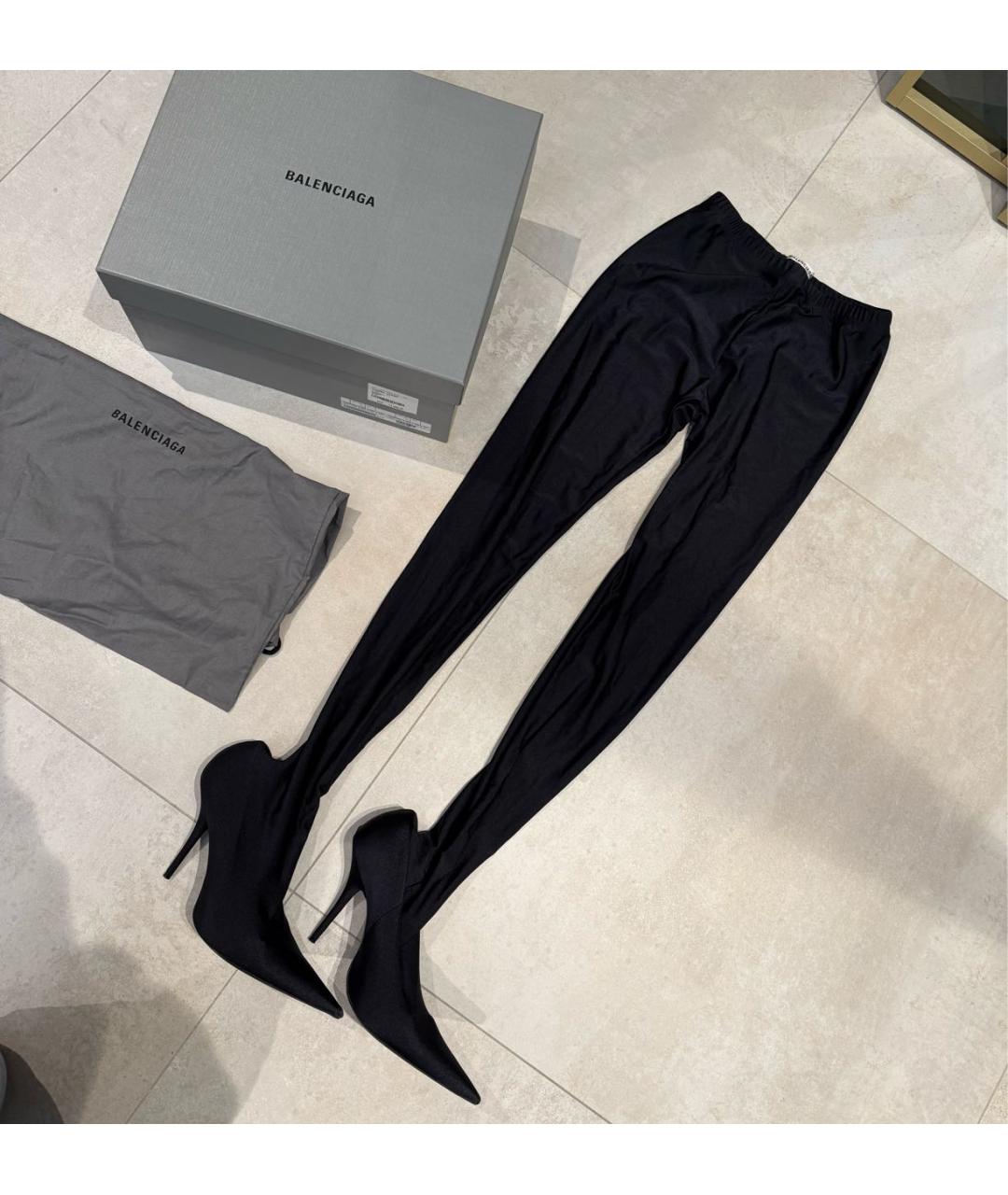 BALENCIAGA Черные синтетические сапоги, фото 5
