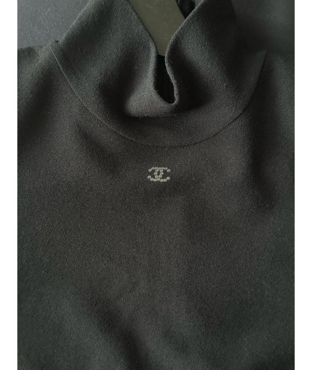 CHANEL Черный вискозный джемпер / свитер, фото 4