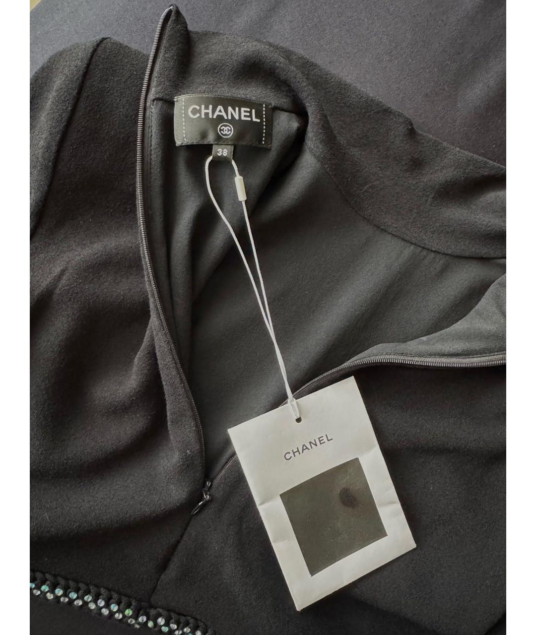 CHANEL Черный вискозный джемпер / свитер, фото 6