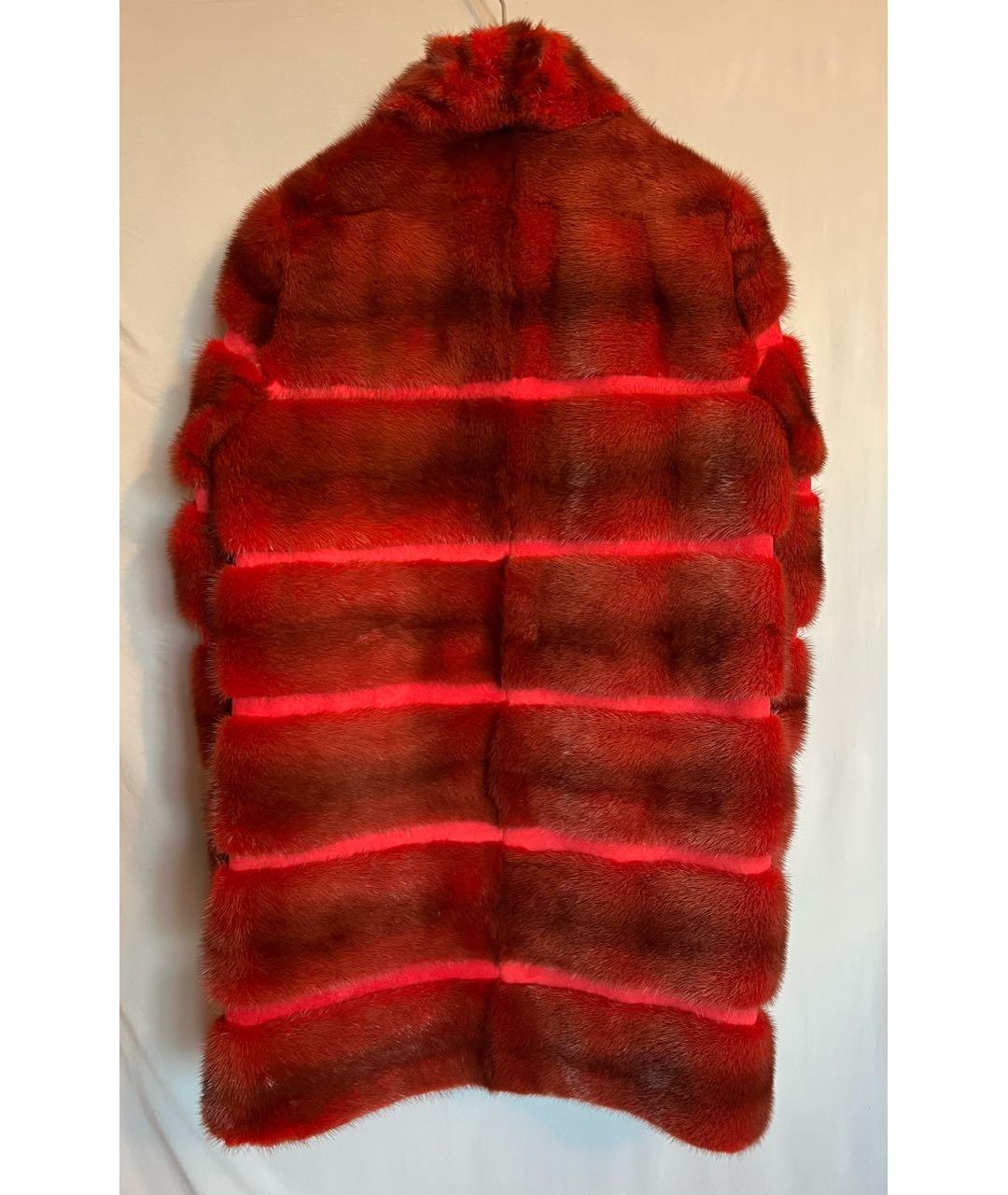 MAX MARA Красная меховая шуба, фото 3