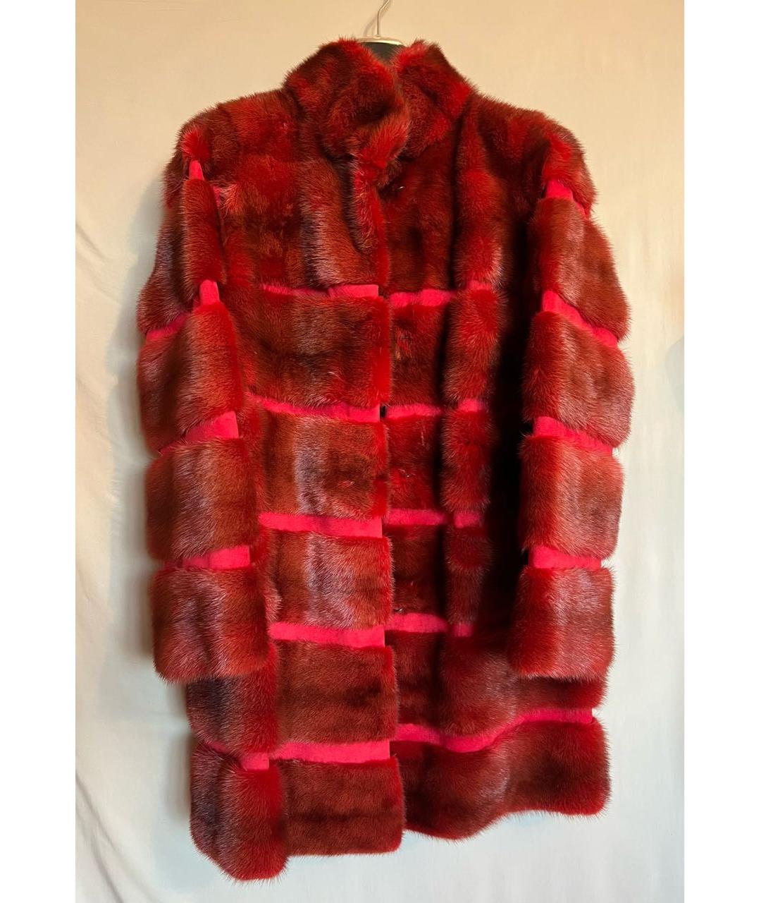 MAX MARA Красная меховая шуба, фото 4