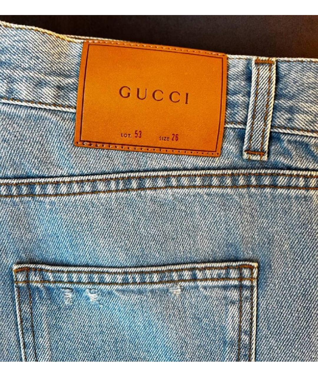 GUCCI Хлопковые джинсы слим, фото 3
