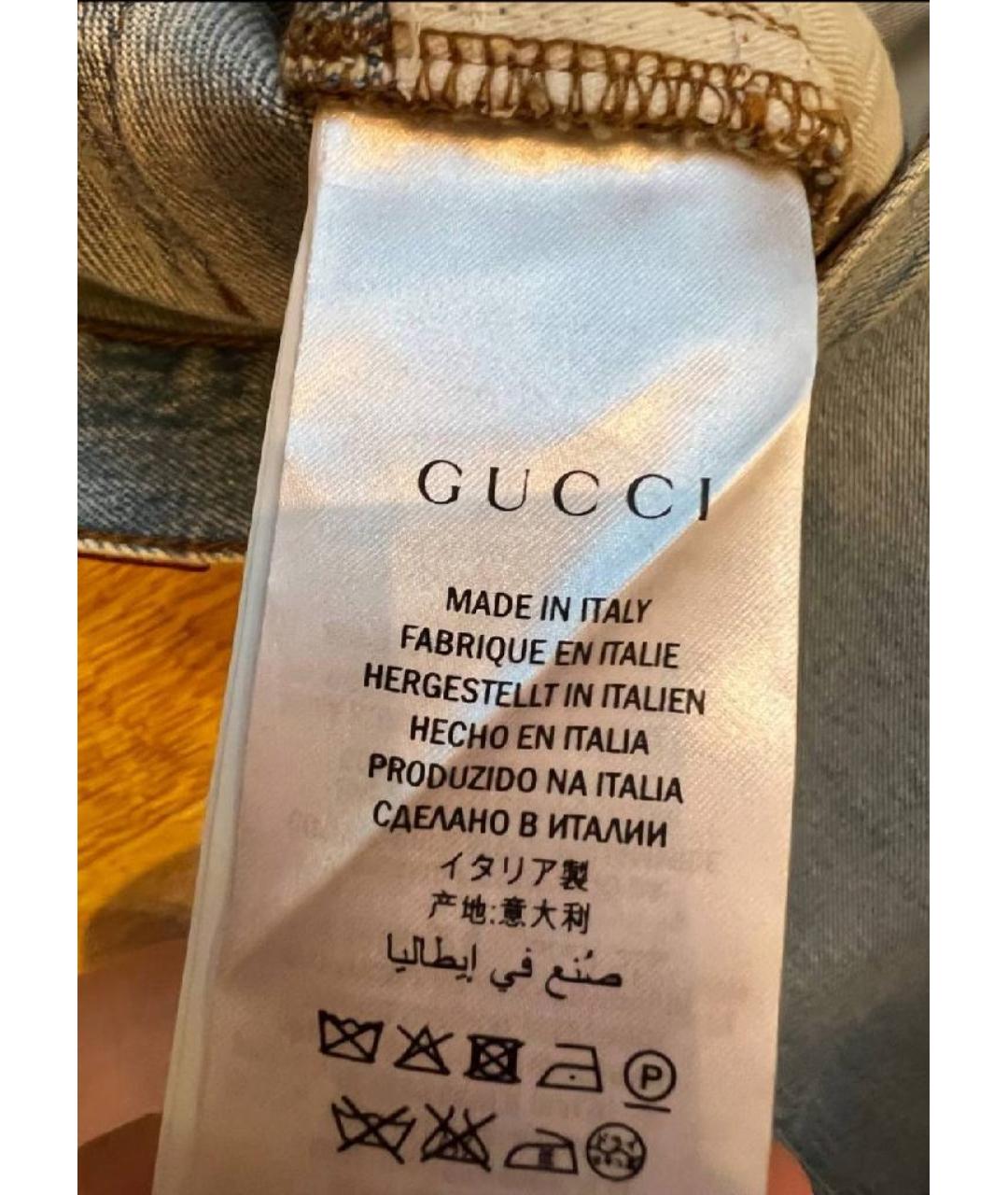 GUCCI Хлопковые джинсы слим, фото 4
