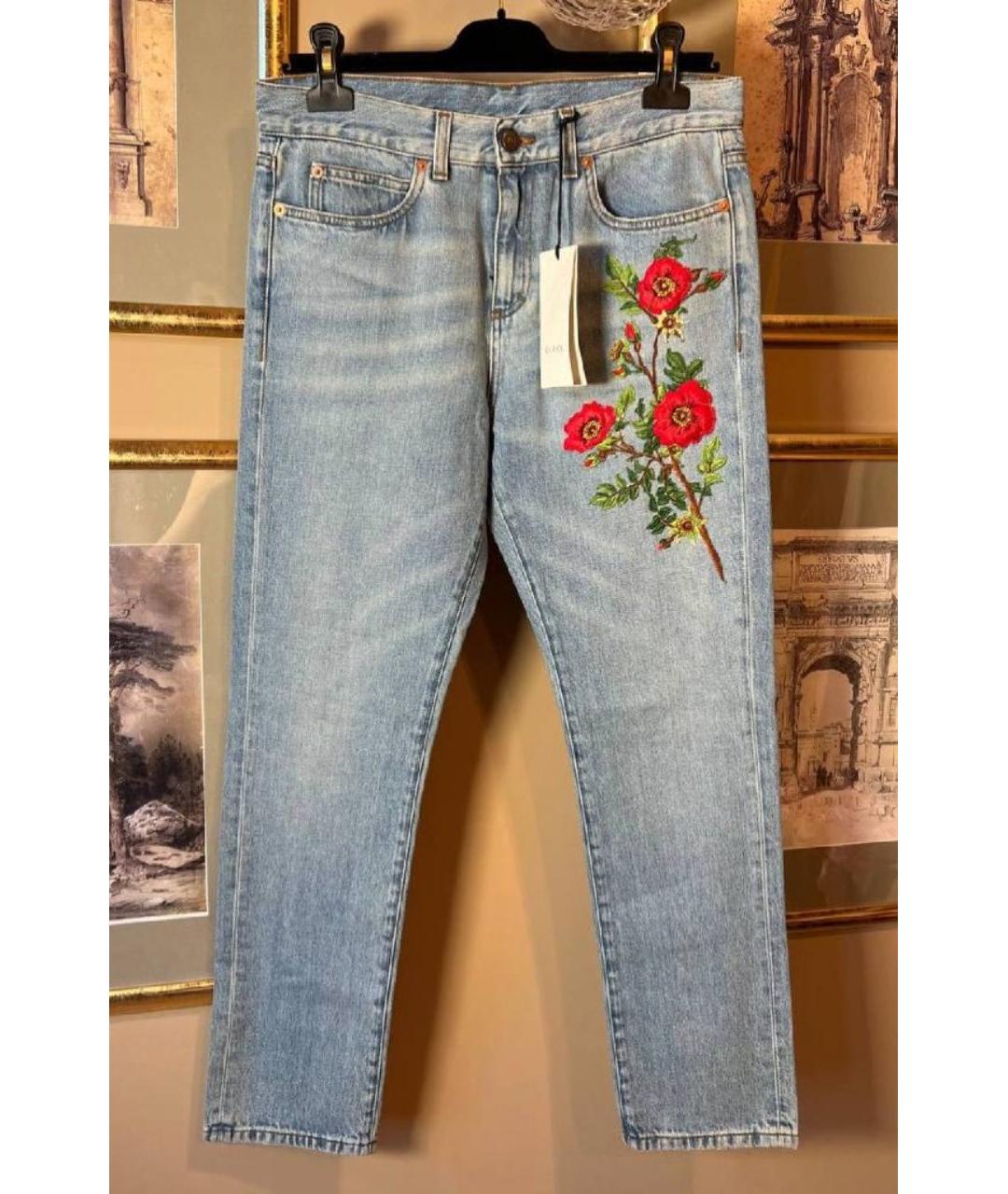 GUCCI Хлопковые джинсы слим, фото 9