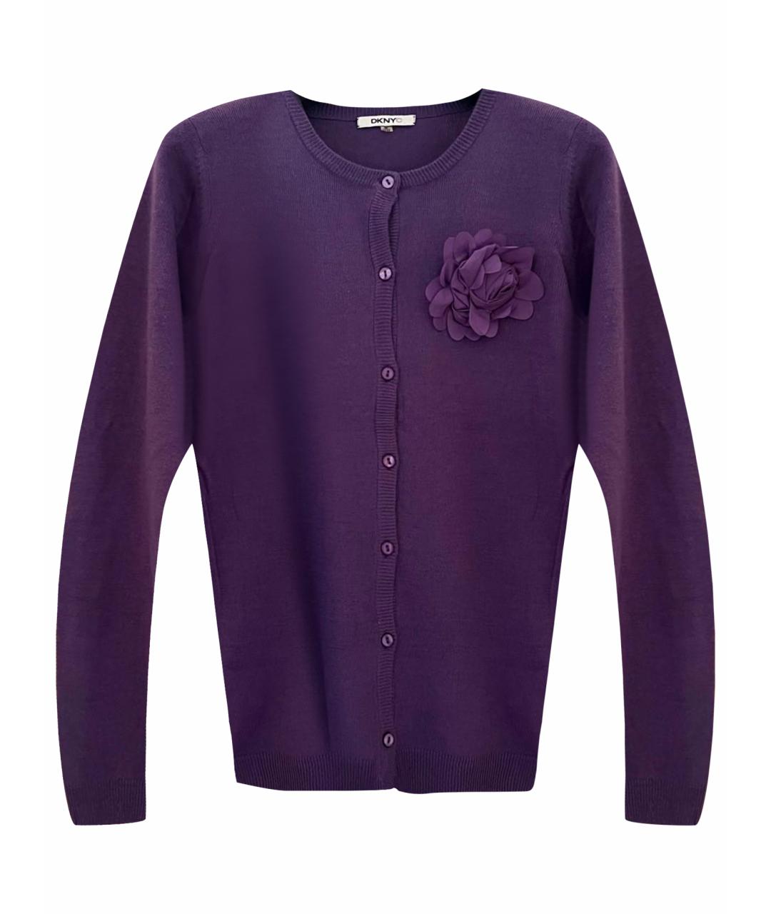 DKNY Фиолетовый шерстяной кардиган, фото 1