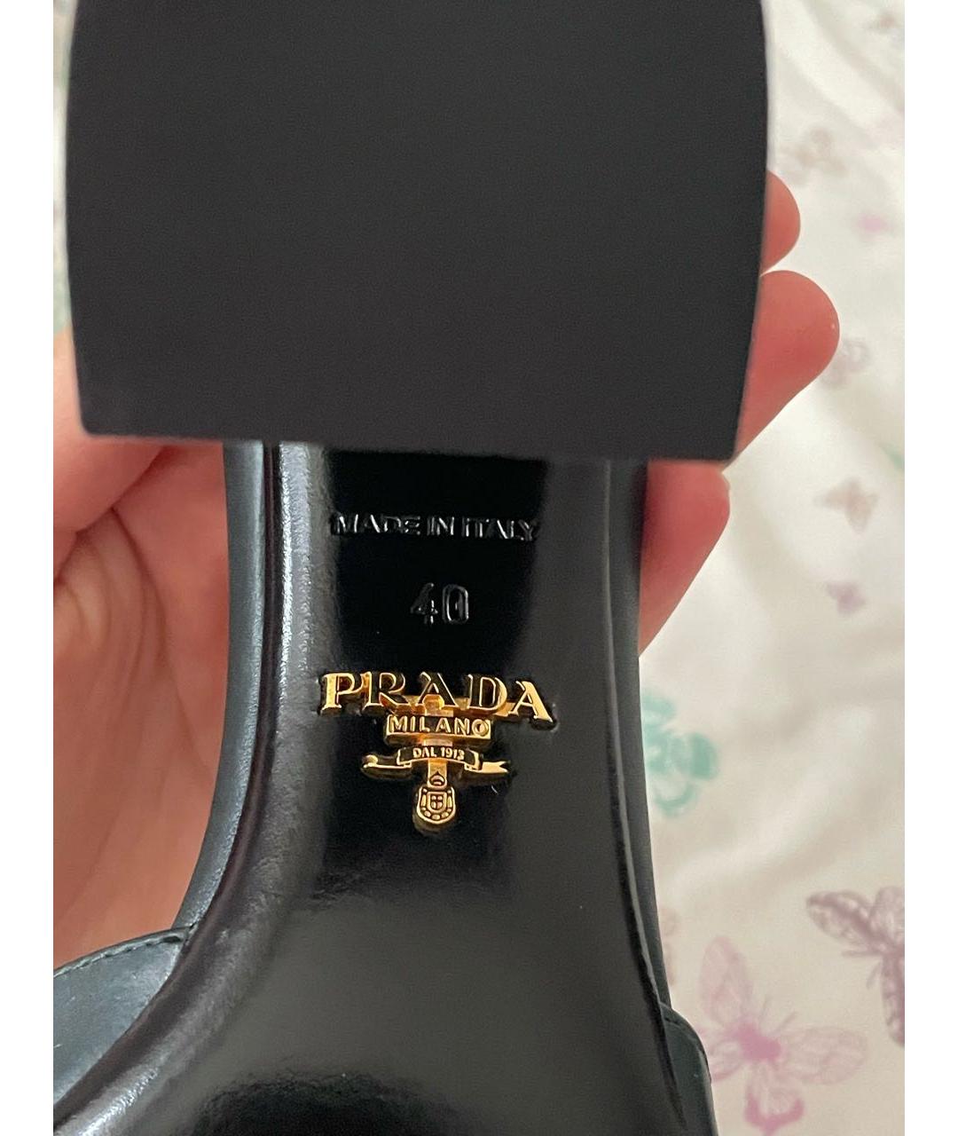 PRADA Зеленые кожаные туфли, фото 5