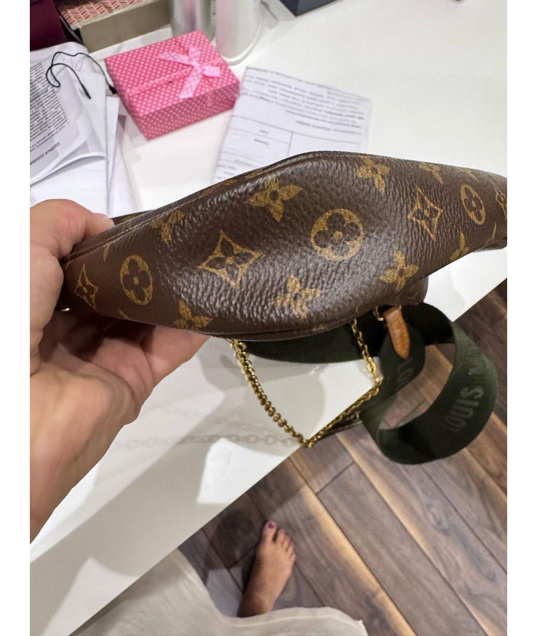 LOUIS VUITTON Коричневая сумка через плечо, фото 8