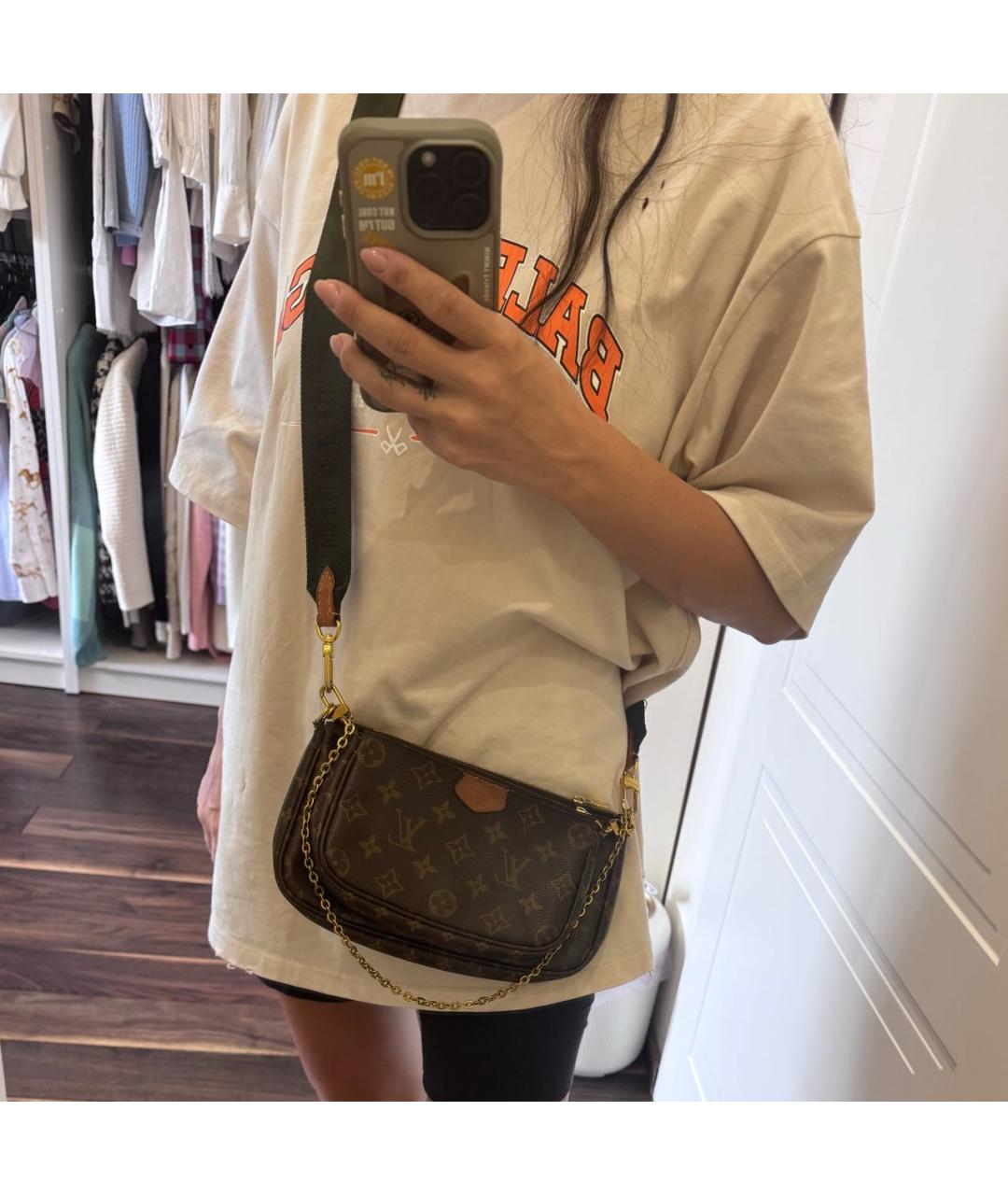 LOUIS VUITTON Коричневая сумка через плечо, фото 5