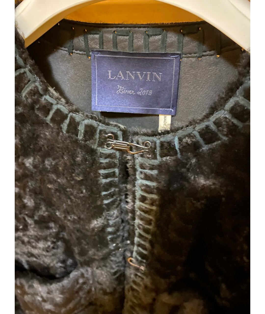 LANVIN Черная замшевая дубленка, фото 4