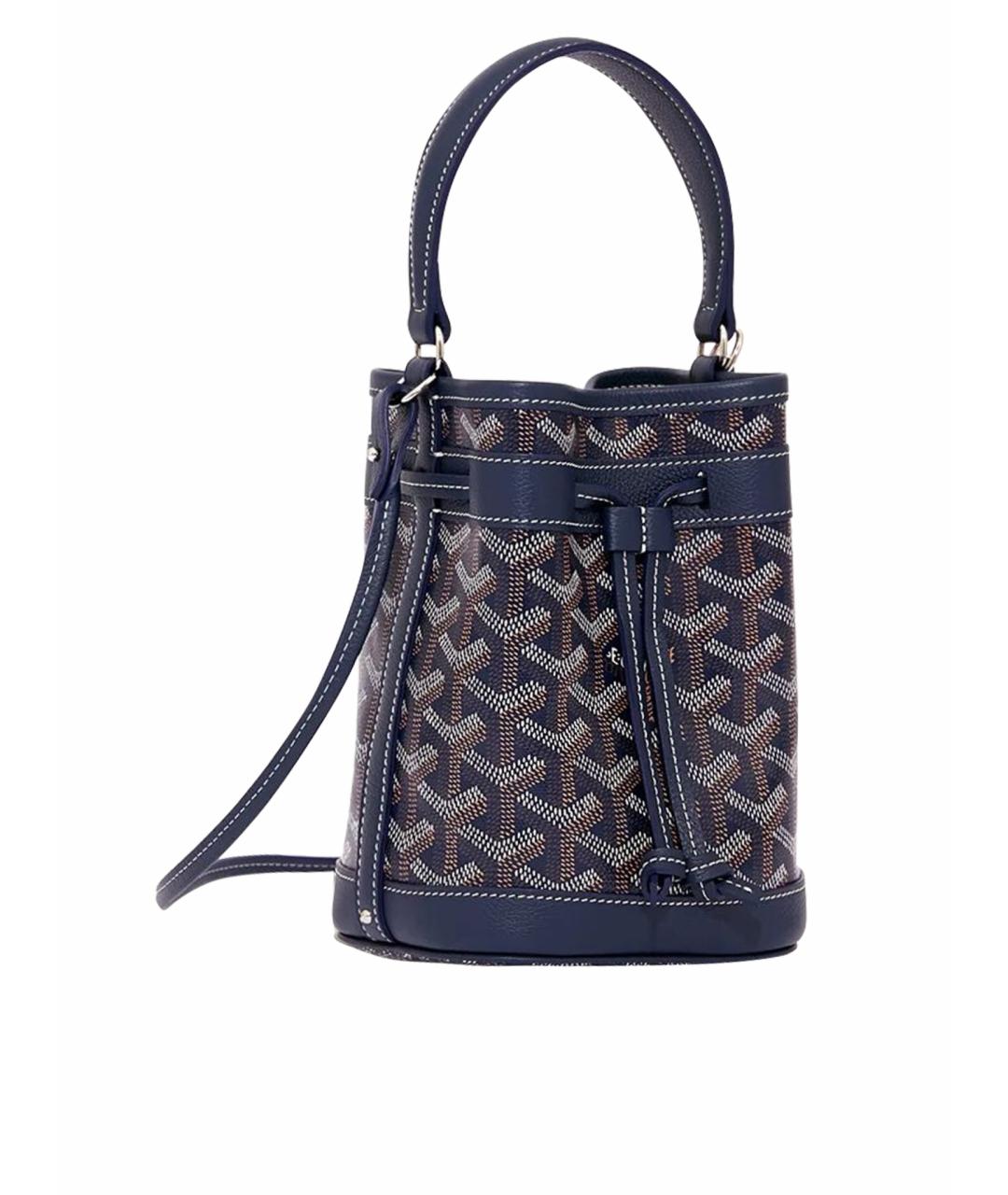 GOYARD Темно-синяя сумка с короткими ручками, фото 1