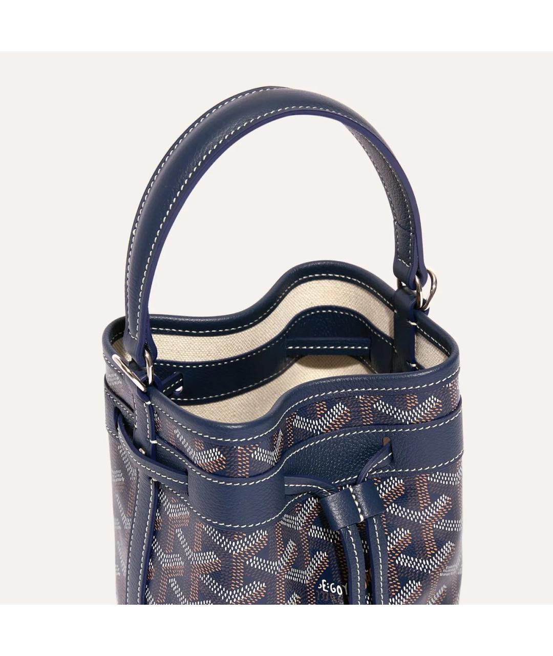 GOYARD Темно-синяя сумка с короткими ручками, фото 3
