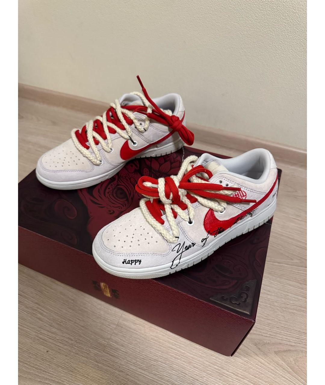 NIKE Серые замшевые низкие кроссовки / кеды, фото 6