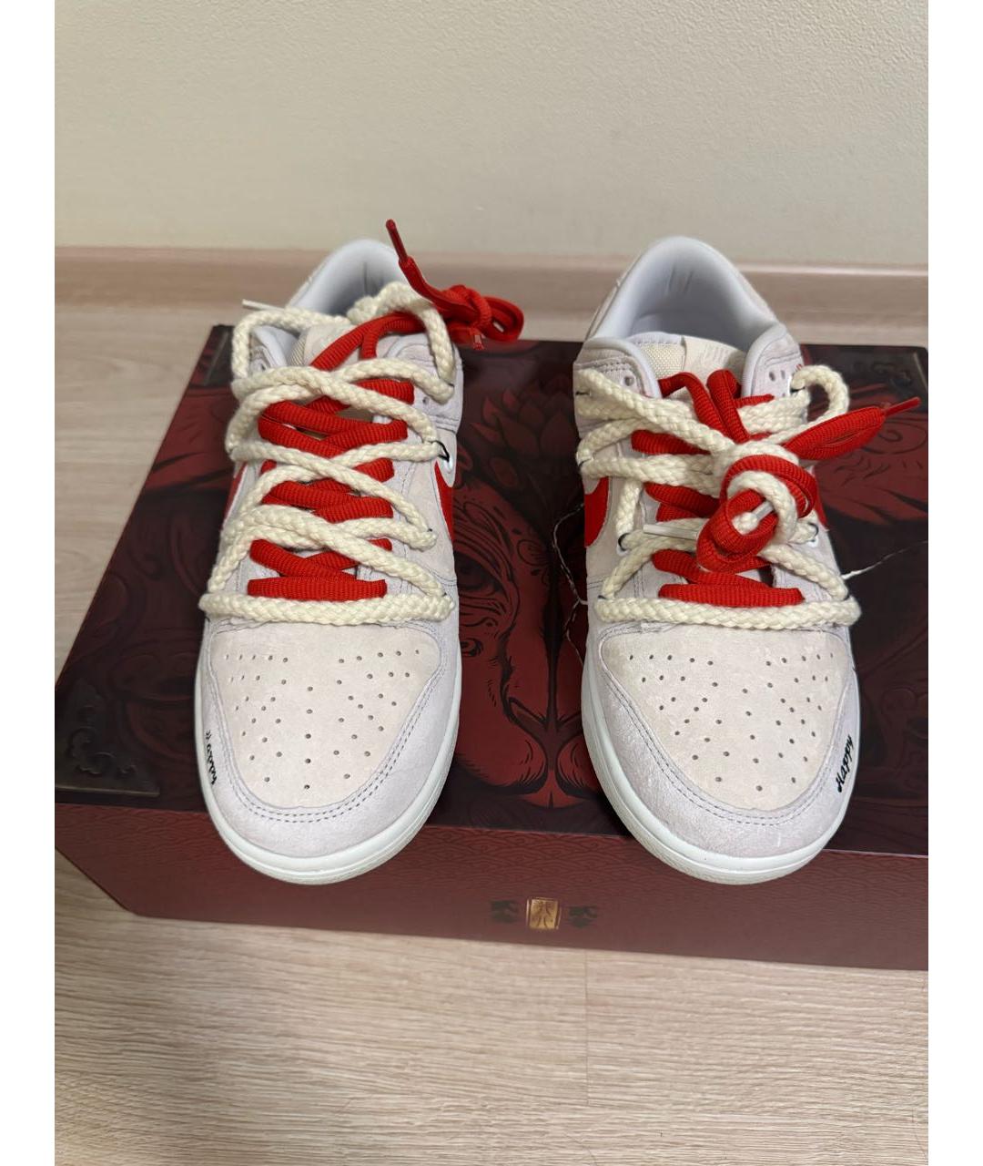 NIKE Серые замшевые низкие кроссовки / кеды, фото 2