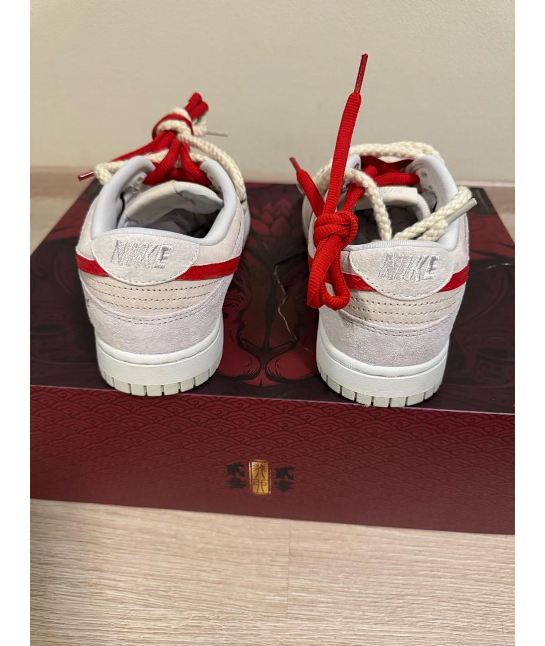 NIKE Серые замшевые низкие кроссовки / кеды, фото 4