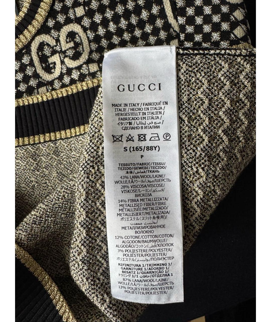 GUCCI Черный шерстяной джемпер / свитер, фото 5