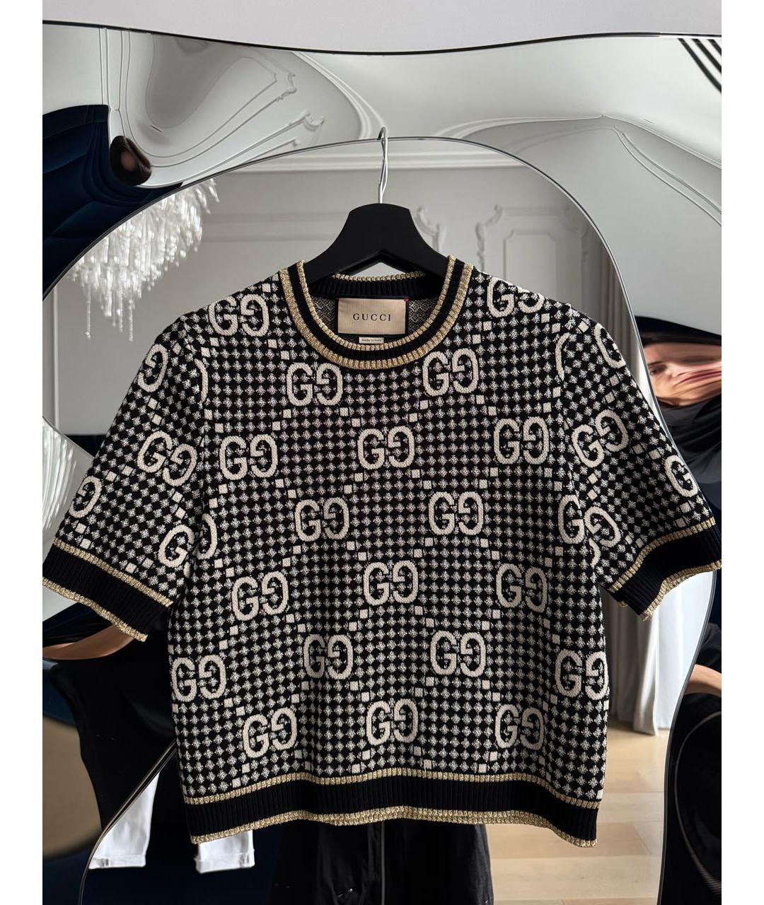 GUCCI Черный шерстяной джемпер / свитер, фото 4