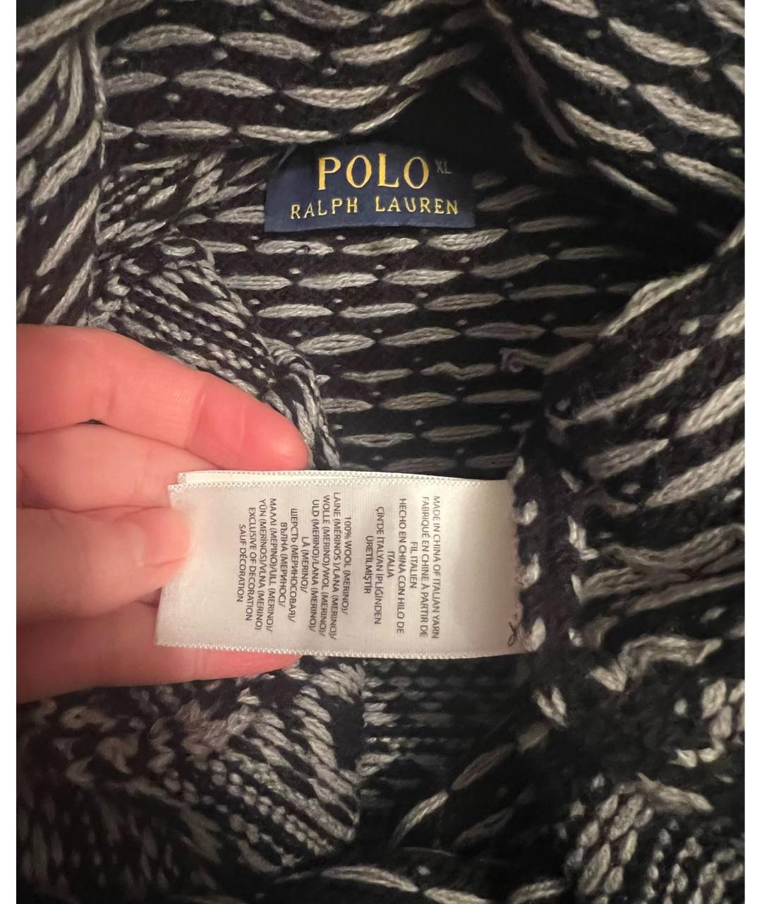 POLO RALPH LAUREN Черный шерстяной джемпер / свитер, фото 3