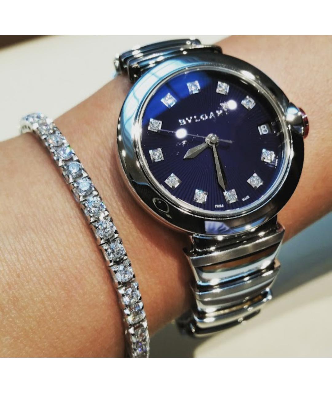 BVLGARI Темно-синие часы, фото 3