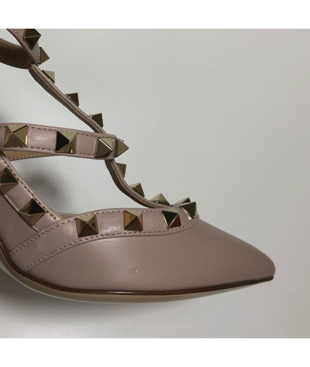 VALENTINO Бежевые кожаные туфли, фото 8