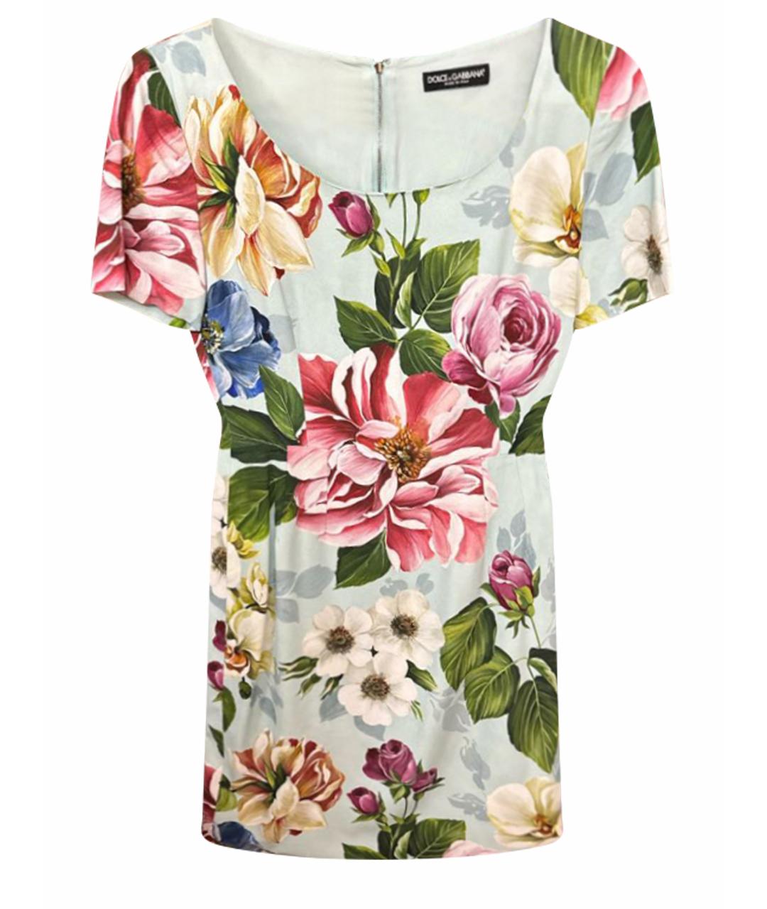 DOLCE&GABBANA Мульти коктейльное платье, фото 1