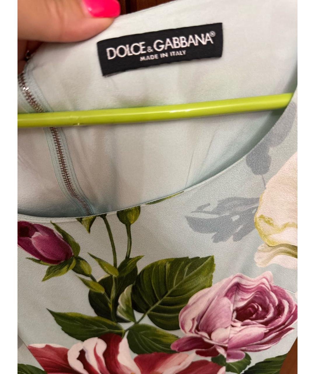DOLCE&GABBANA Мульти коктейльное платье, фото 4