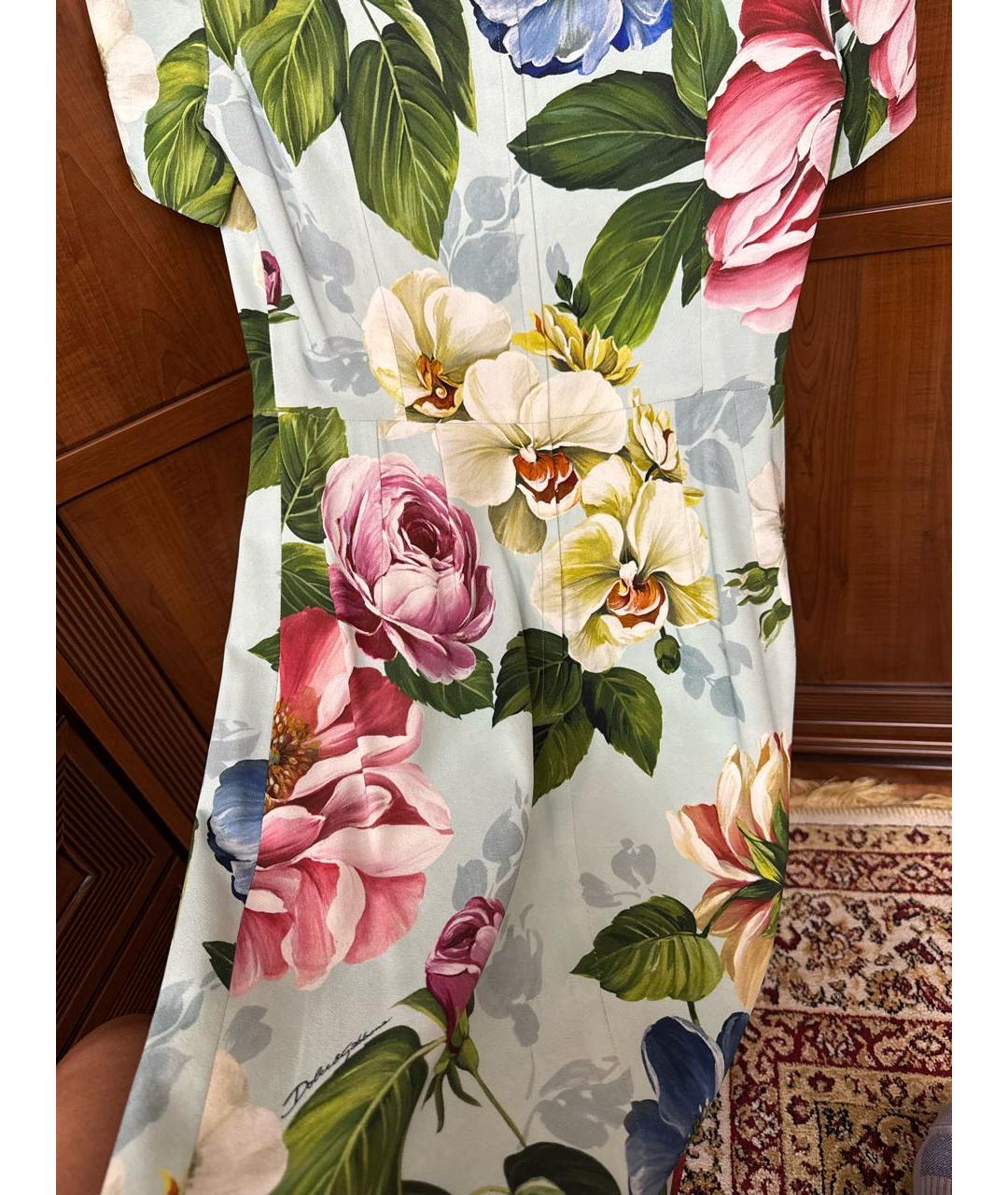 DOLCE&GABBANA Мульти коктейльное платье, фото 3