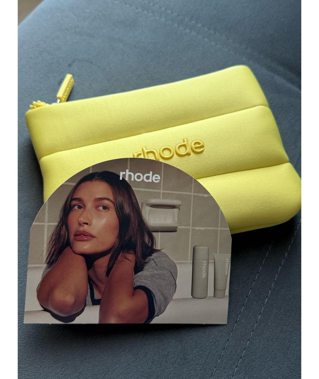 RHODE Желтая косметичка, фото 2