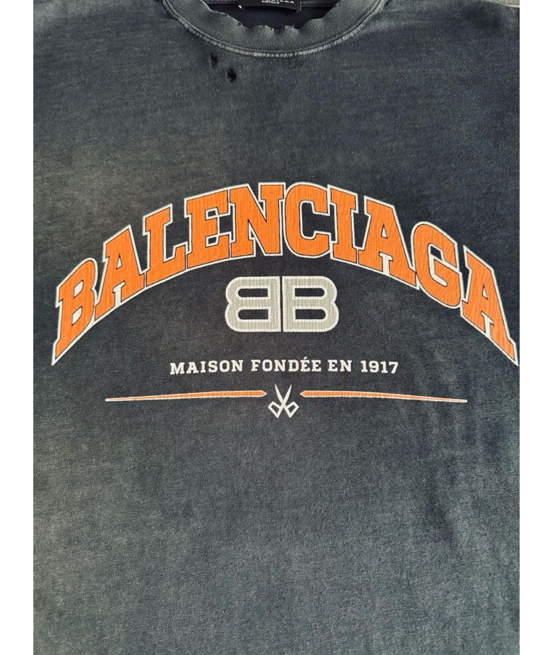 BALENCIAGA Синяя футболка, фото 2