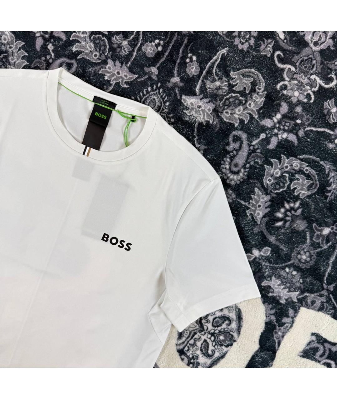 HUGO BOSS Белая хлопковая футболка, фото 3