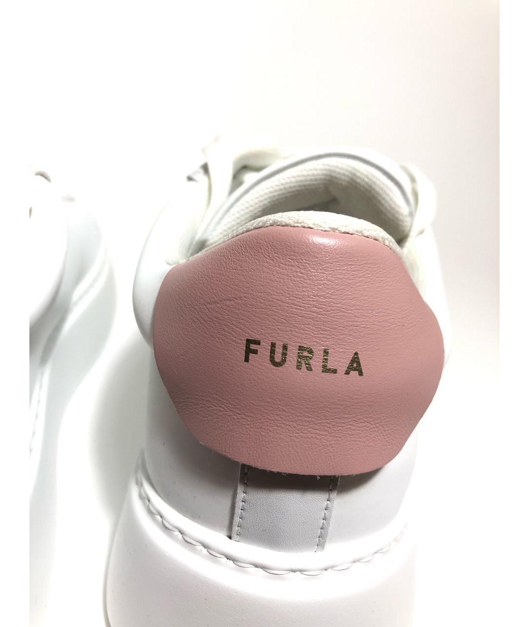 FURLA Белые кожаные кеды, фото 6