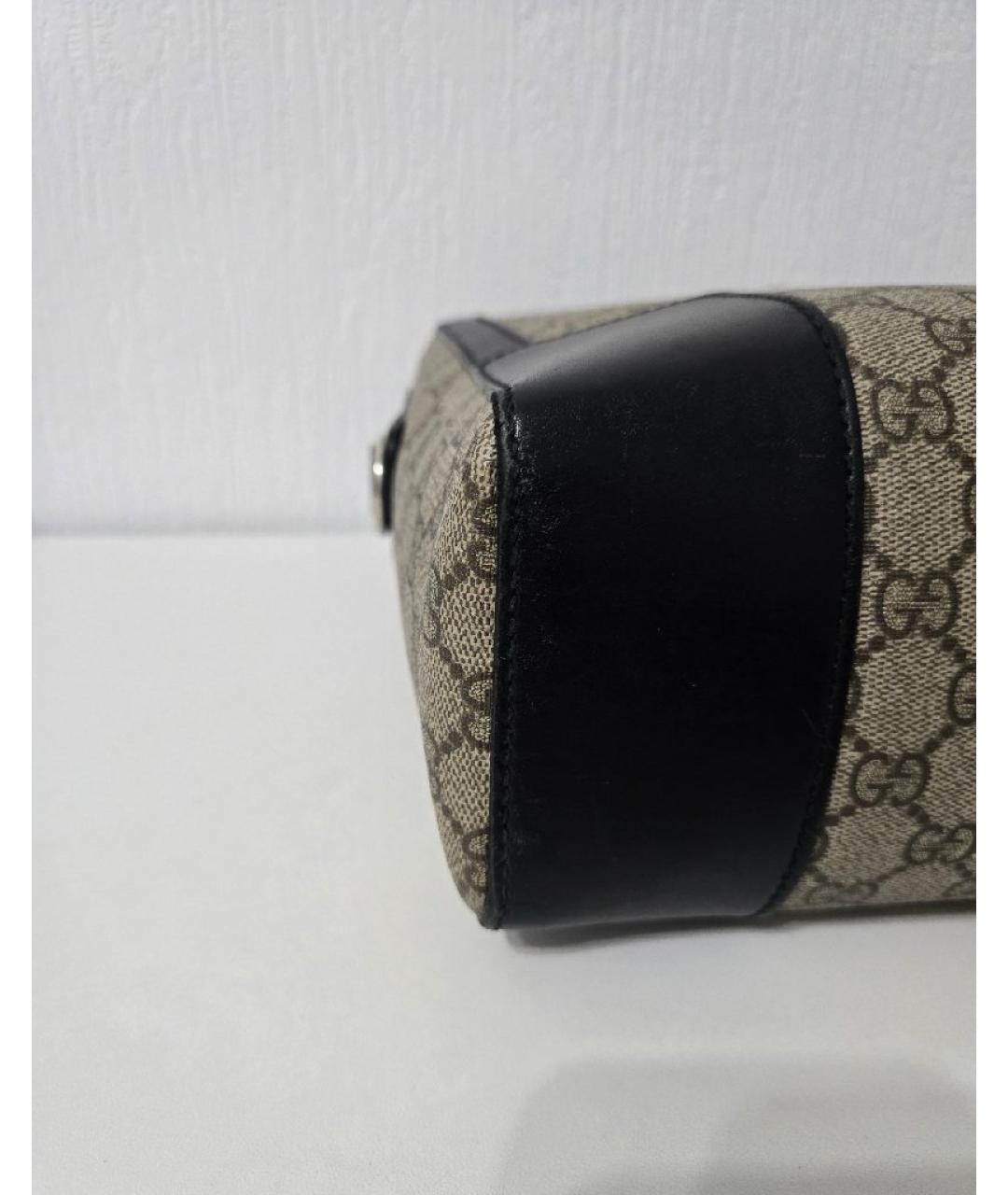 GUCCI Бежевый кожаный портфель, фото 5