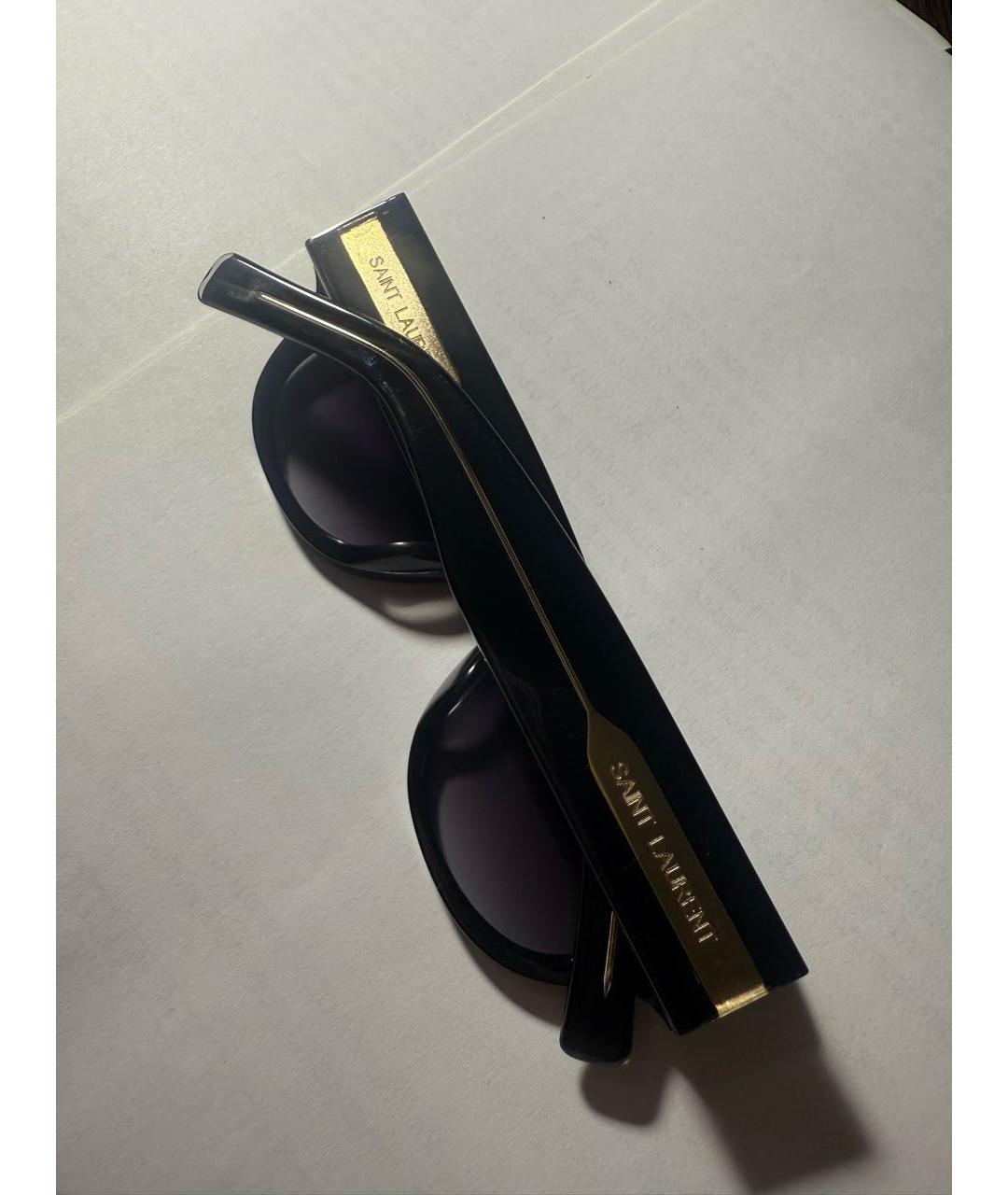 SAINT LAURENT Черные пластиковые солнцезащитные очки, фото 3