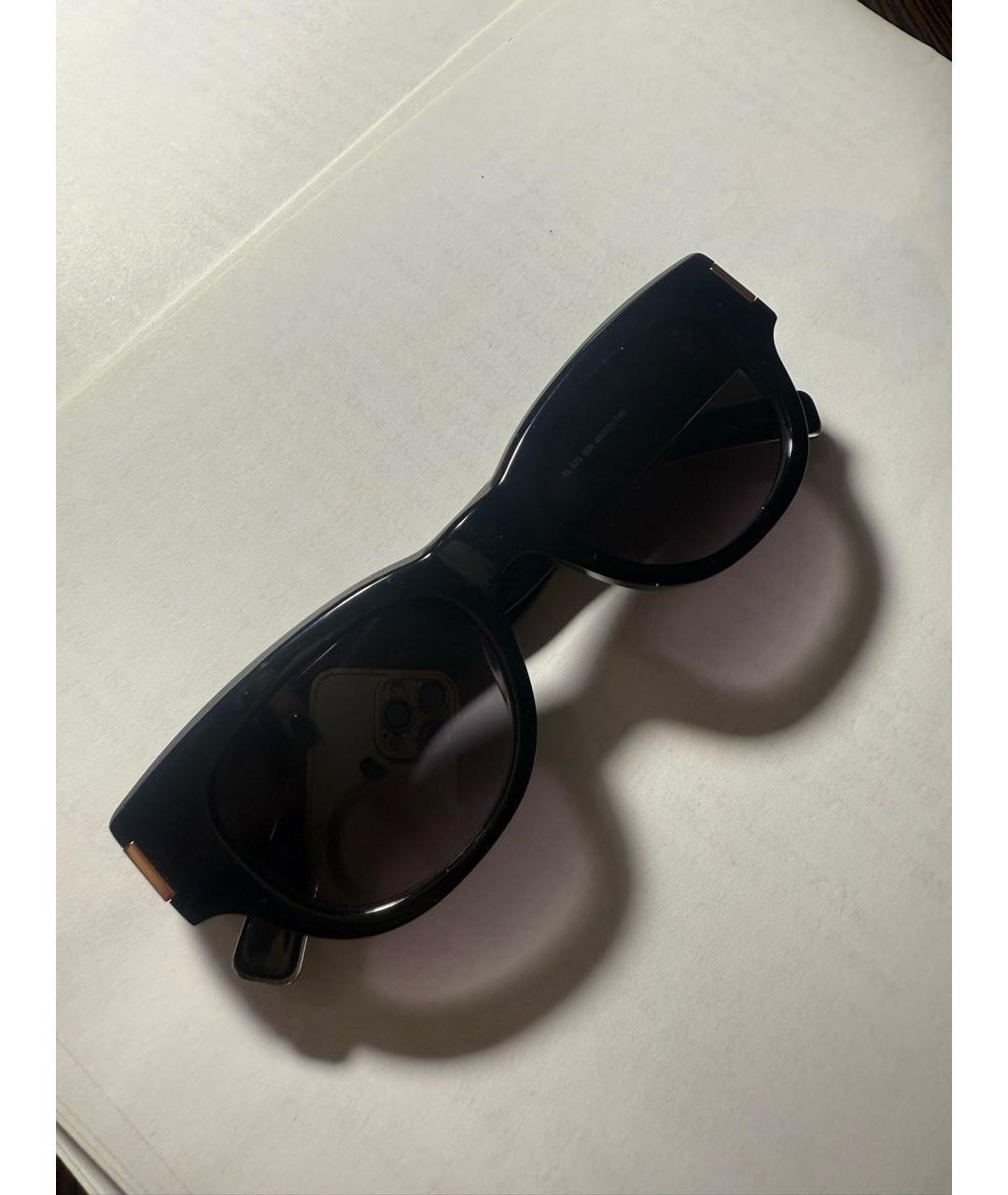 SAINT LAURENT Черные пластиковые солнцезащитные очки, фото 8