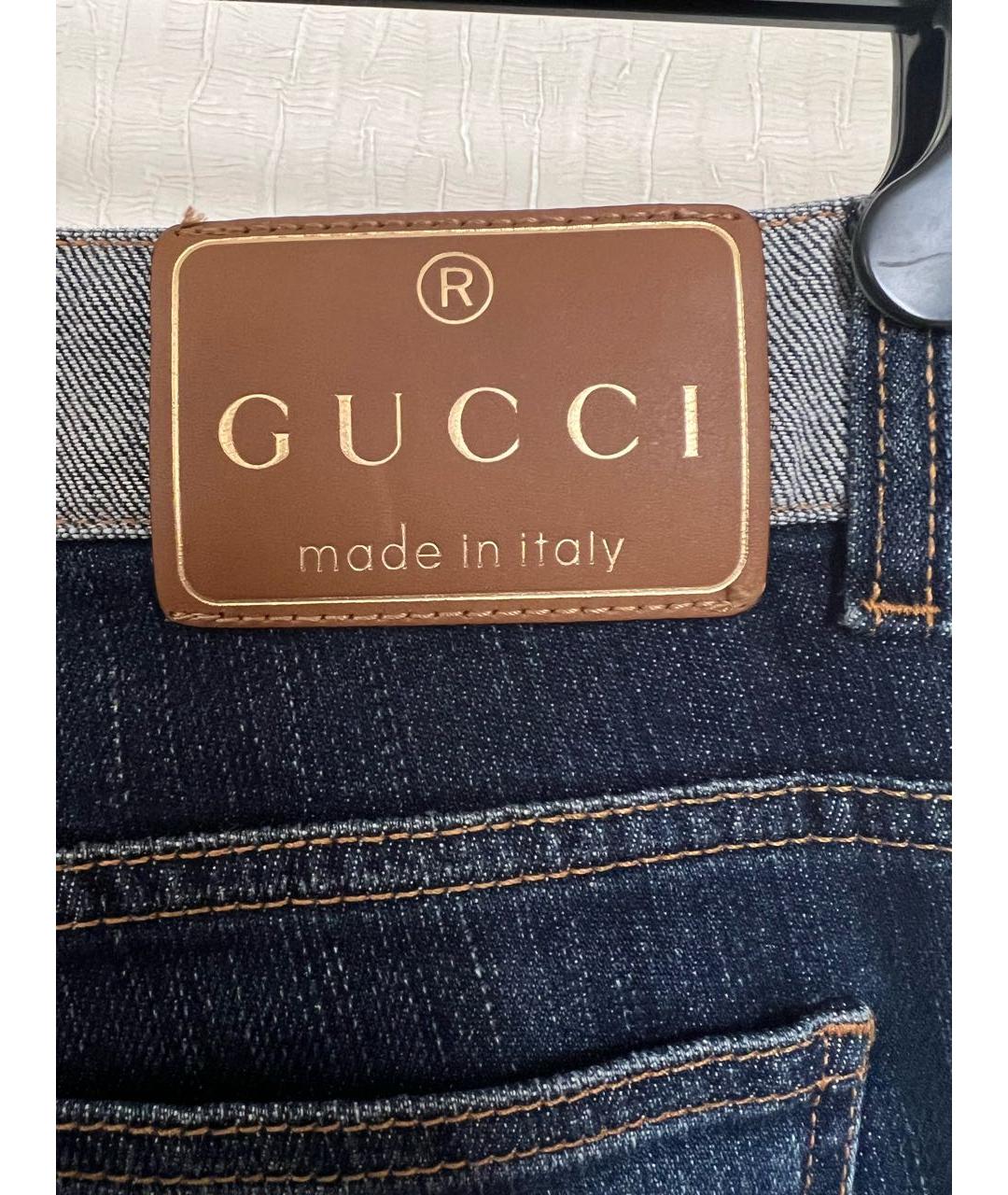 GUCCI Хлопко-эластановые джинсы слим, фото 6