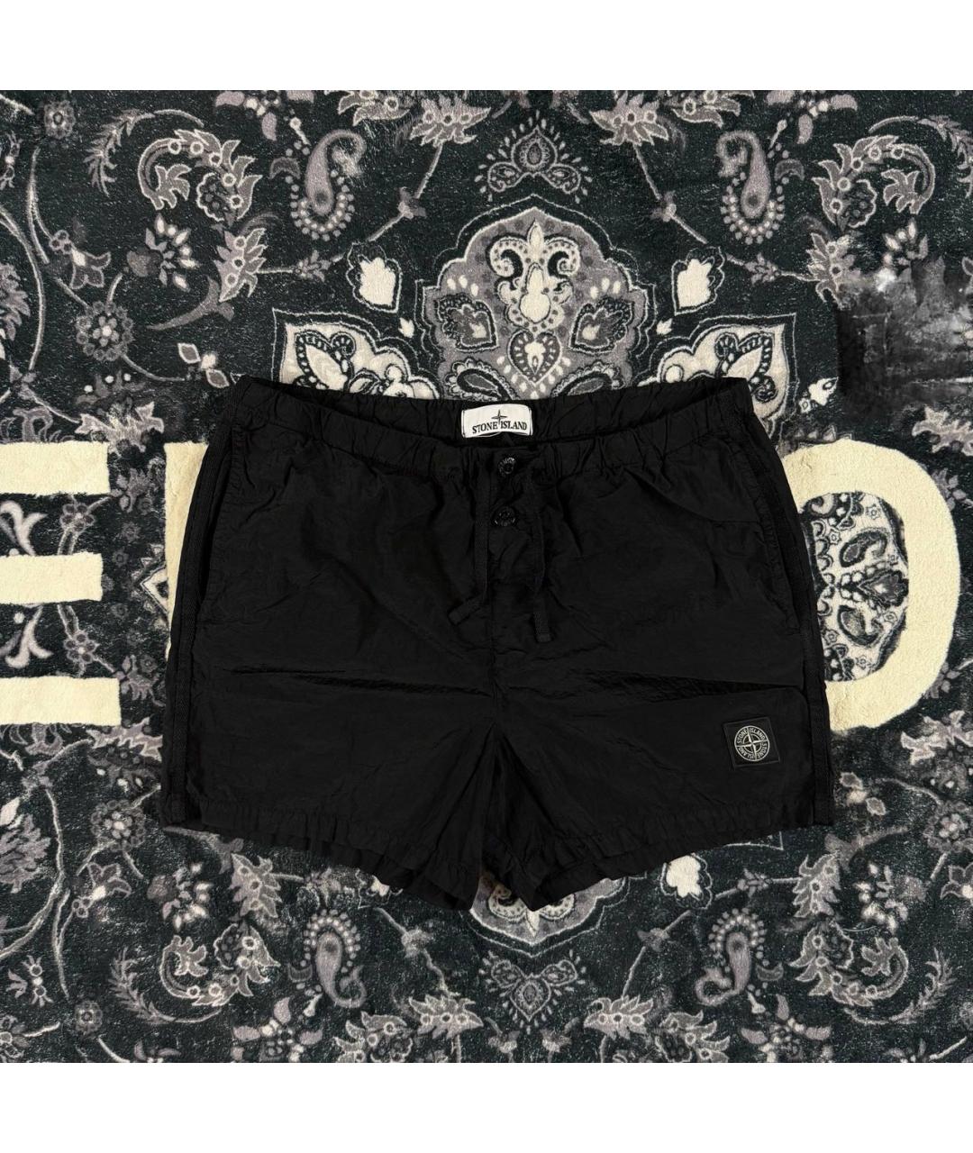 STONE ISLAND Черные шорты, фото 6
