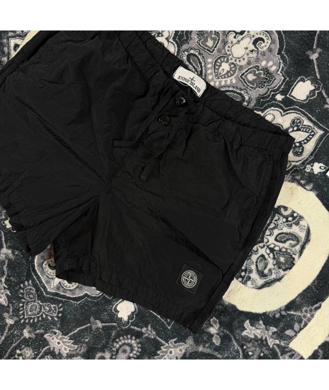 STONE ISLAND Черные шорты, фото 2