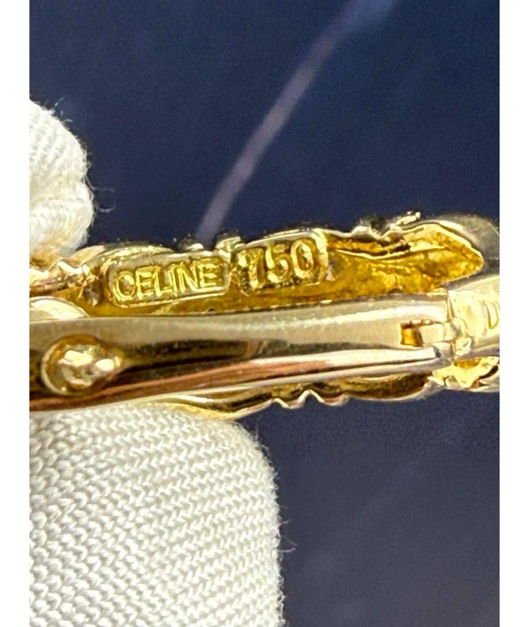 CELINE Золотые серьги из желтого золота, фото 7