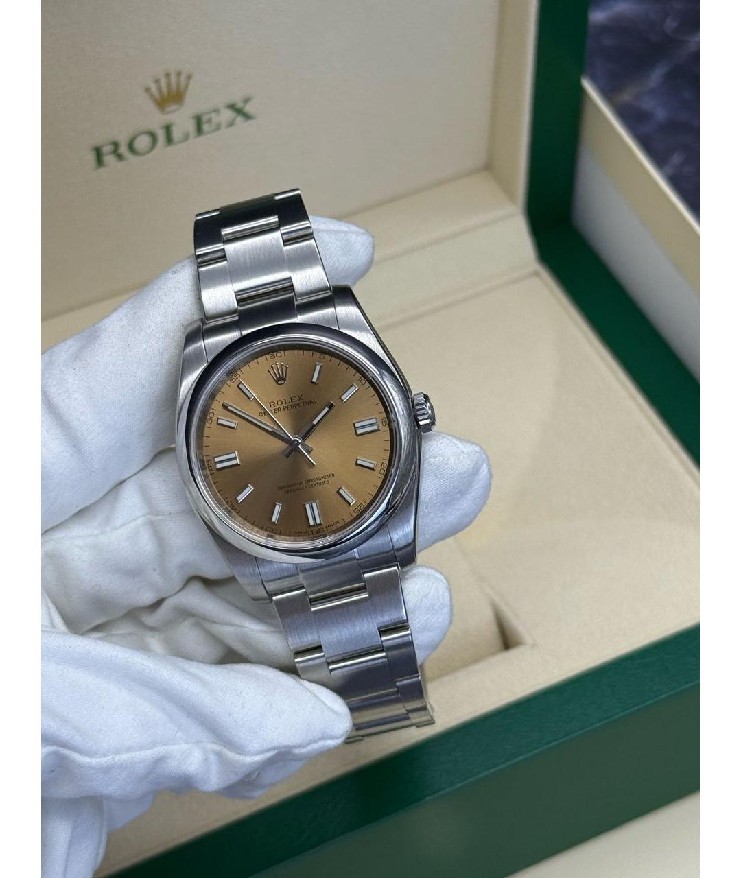 ROLEX Золотые металлические часы, фото 3