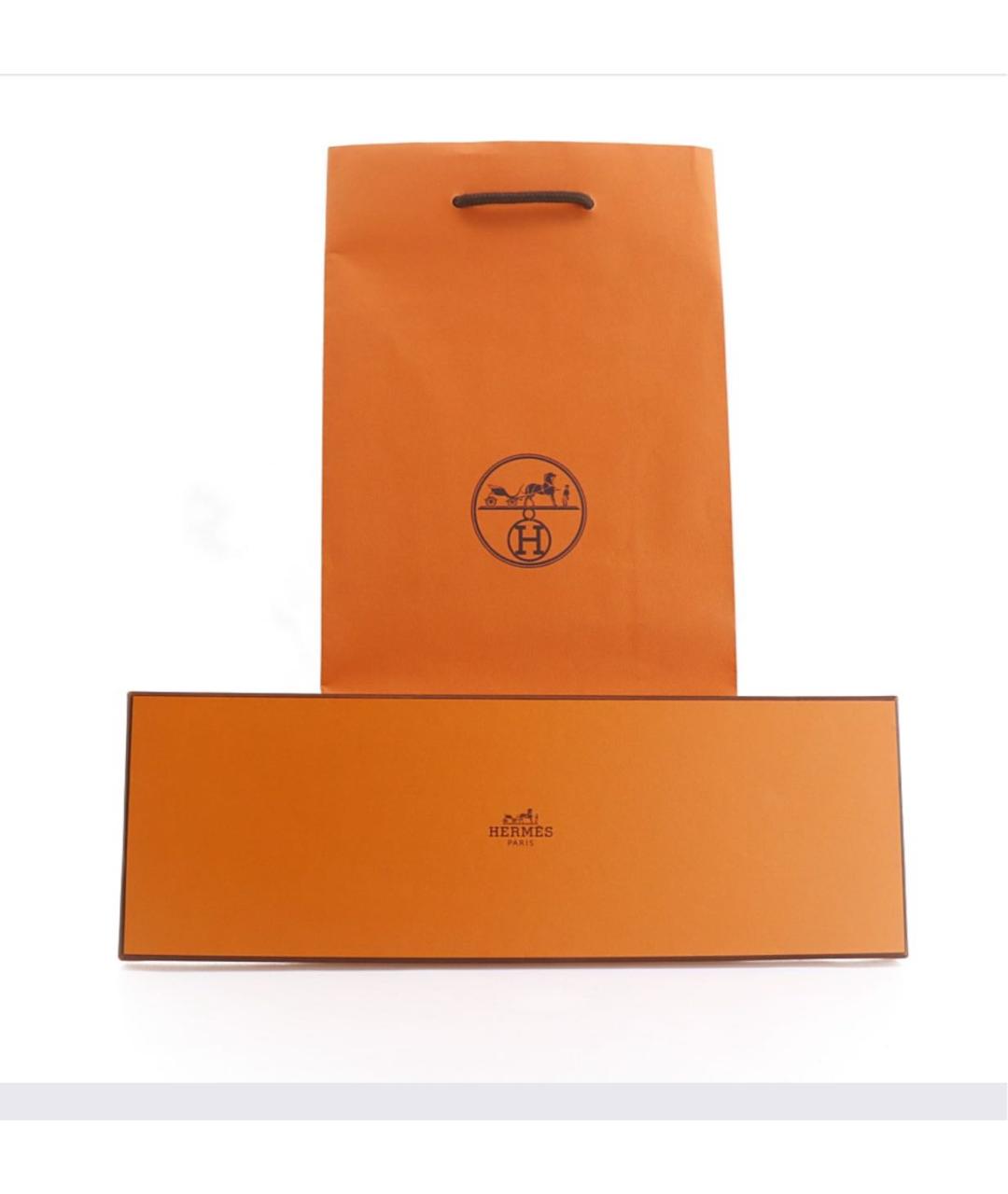 HERMES Желтый шелковый галстук, фото 4