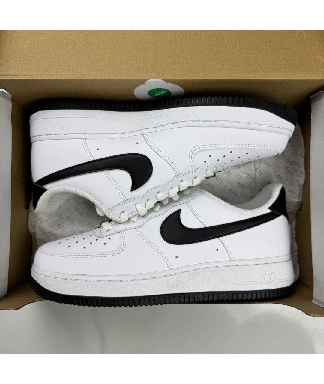 NIKE Белые кожаные низкие кроссовки / кеды, фото 2
