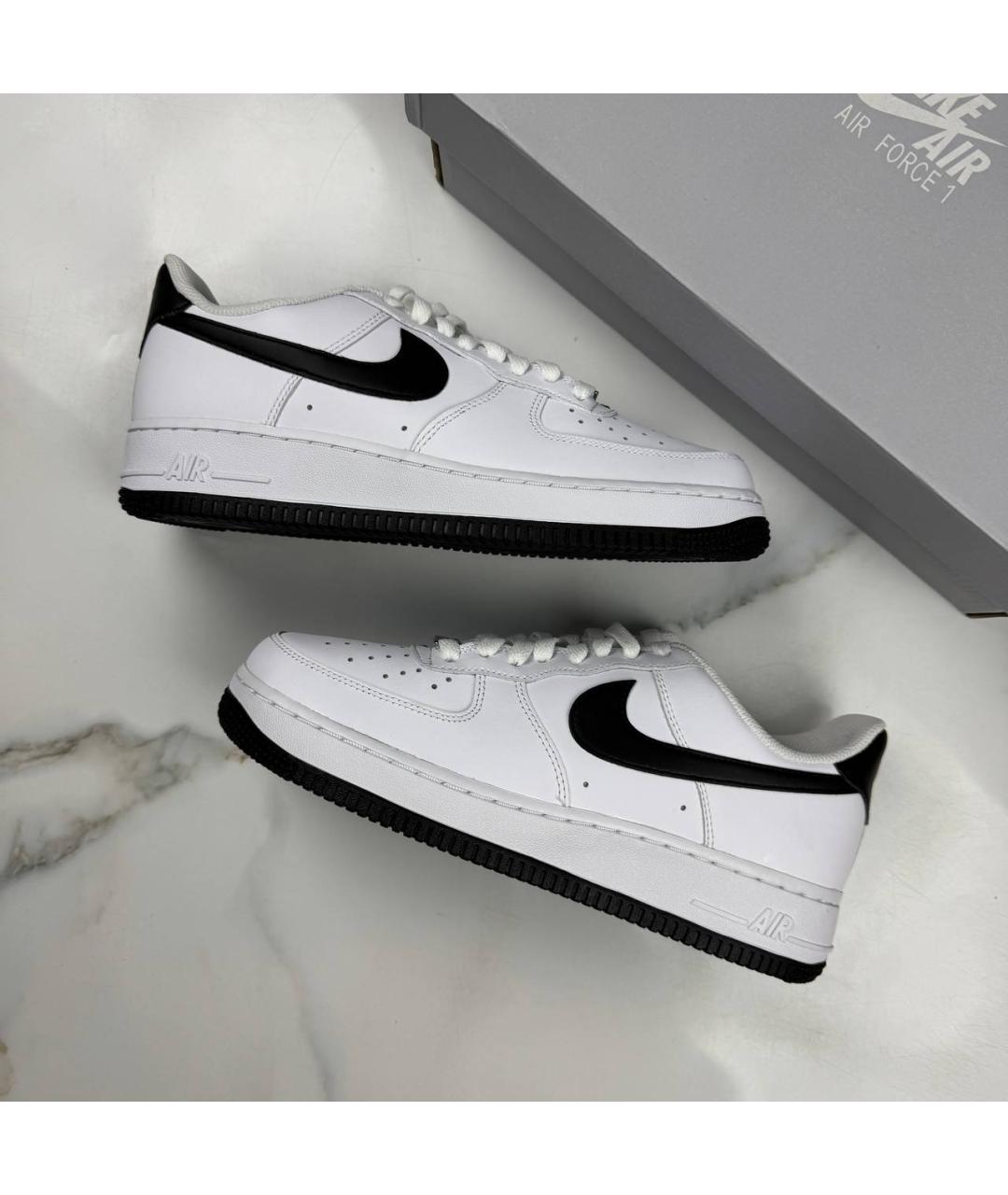 NIKE Белые кожаные низкие кроссовки / кеды, фото 4